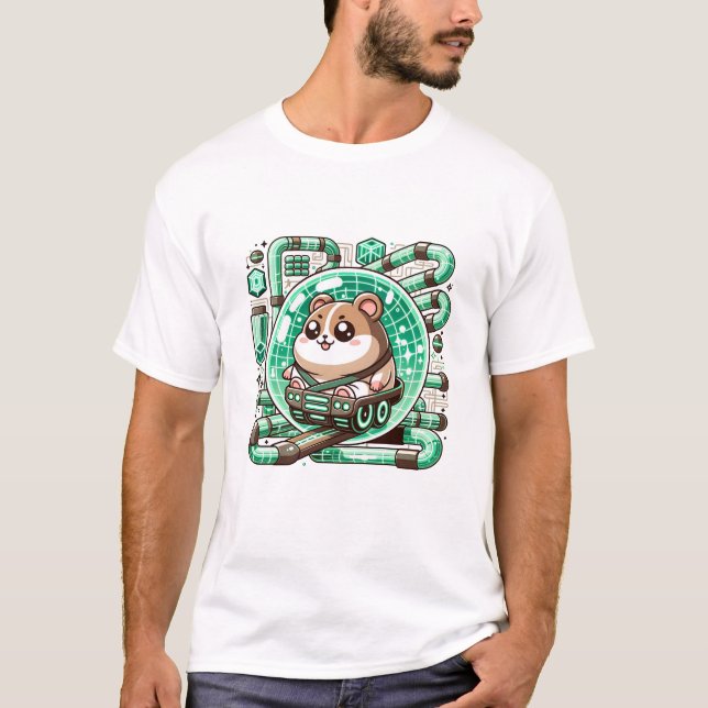 T-shirt Les pilotes d'hamster au futurisme (Devant)
