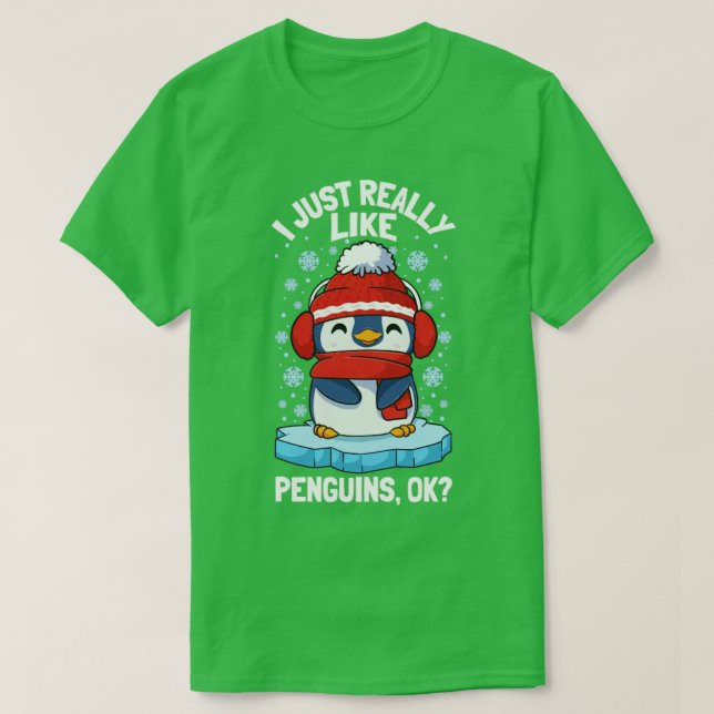 T-shirt Les Pingouins J'Aime Vraiment Les Pingouins2 (Design devant)