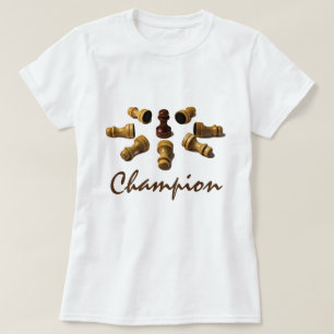 T-shirt Les pions d'échecs championnes personnalisables