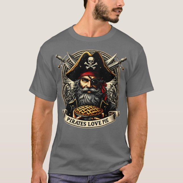 T-shirt Les pirates aiment la tarte (Devant)