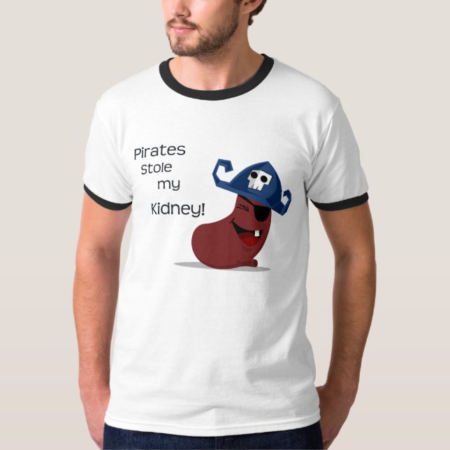 T-shirt Les pirates ont volé mon rein ! (Devant)