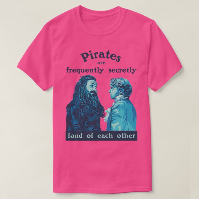 T-shirt Les pirates sont souvent secrètement fondus les un (Design devant)