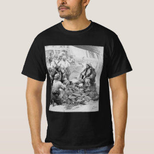 T-shirt Les pirates vintages comptent leurs trésors et pil