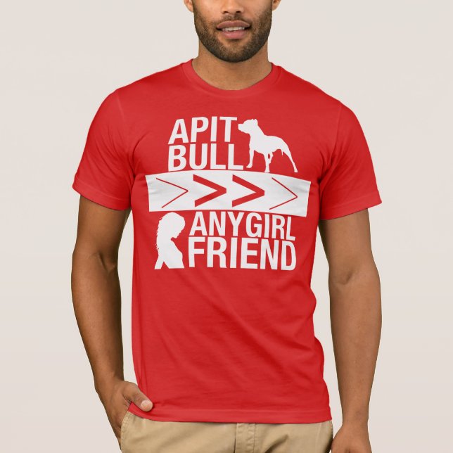 T-shirt Les pitbulls sont plus grands que n'importe quelle (Devant)