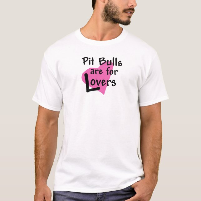 T-shirt Les pitbulls sont pour des amants (Devant)