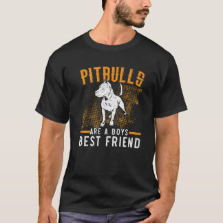 T-shirt Les Pitbulls Sont Un Garçon Meilleur Ami Amoureux 