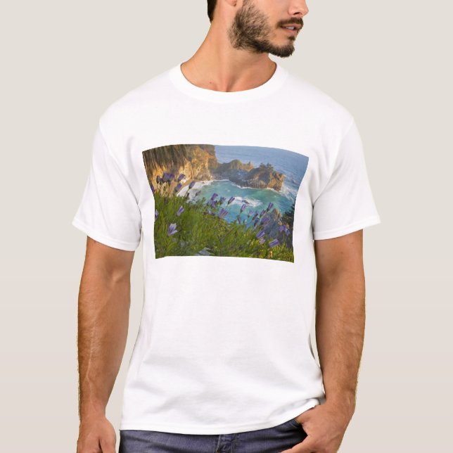 T-shirt Les Pittoresques McWay Falls tombent sur la plage. (Devant)