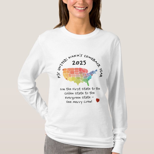 T-shirt Les PJs de Noël de Bernie (Devant)
