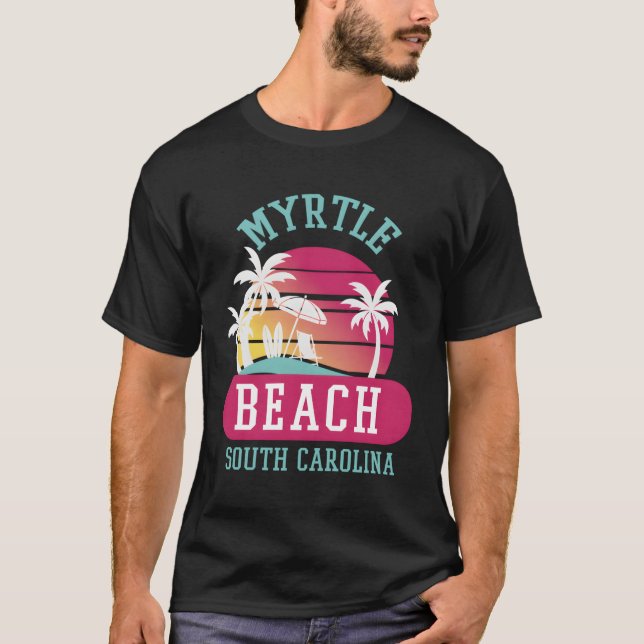 T-shirt Les Plages De Myrtle Beach S Sc (Devant)