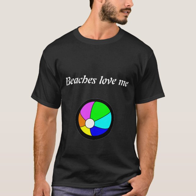 T-shirt Les plages m'aiment (Devant)