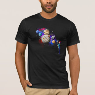 T-shirt Les planètes de bulles enfantines L'art spatial T-