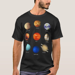 T-shirt Les planètes de notre système solaire