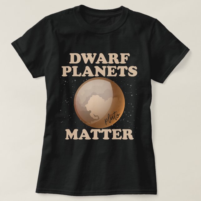 T-shirt Les planètes naines Matt Funny Planet Pluto (Design devant)