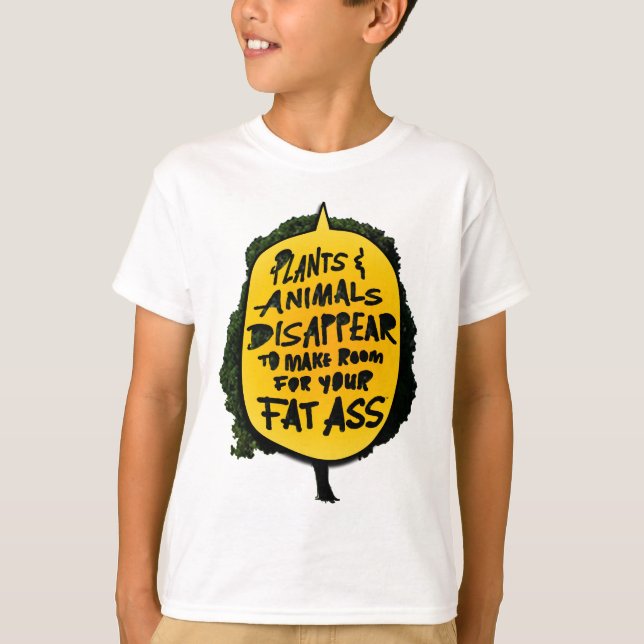T-shirt Les PLANTES et les ANIMAUX DISPARAISSENT… (Devant)