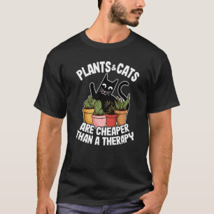 T-shirt Les plantes & les chats sont moins chers qu'un jar