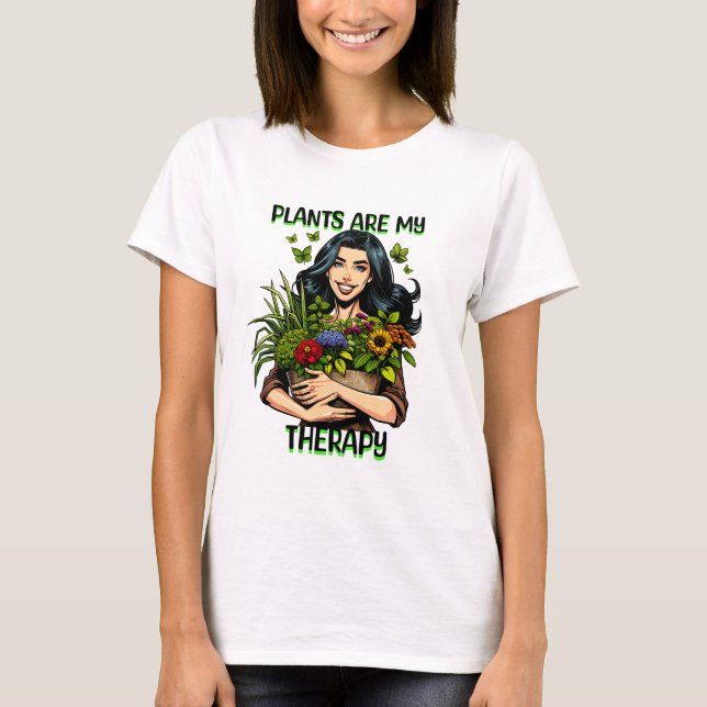 T-shirt Les plantes sont ma thérapie | Drôle Plante toxico (Devant)