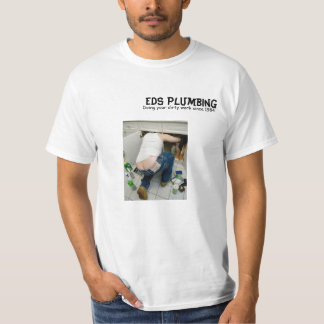 T-shirt les plombiers fendent, tuyauterie d'EDS, faisant