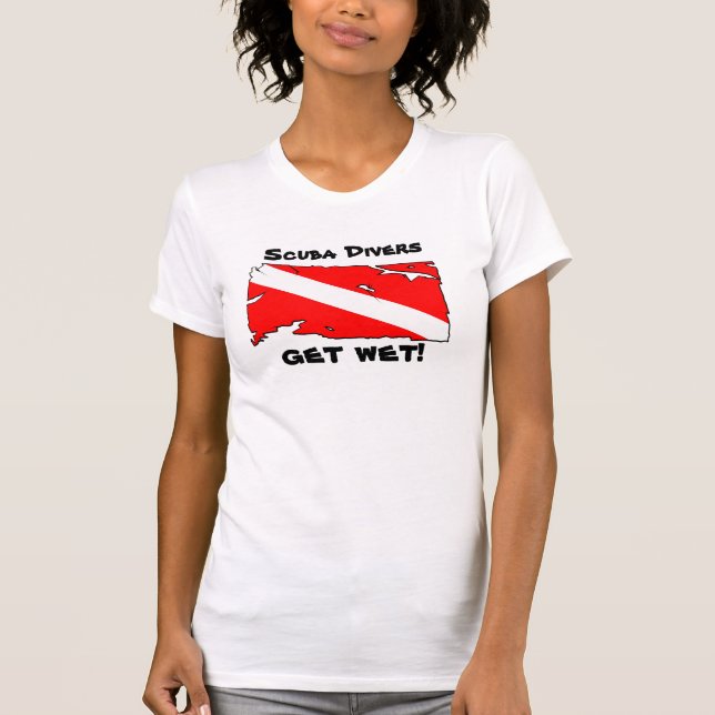 T-shirt Les plongeurs autonomes deviennent humides (Devant)