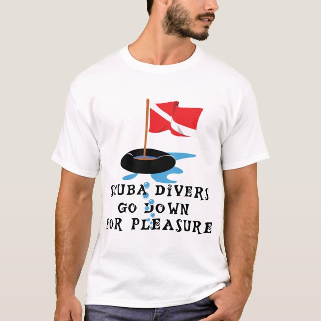 T-shirt Les plongeurs autonomes vont chercher vers le bas (Devant)