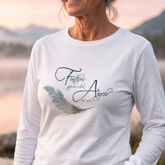 T-shirt Les plumes apparaissent les anges près de la citat