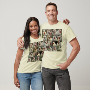 T-shirt "Les plumes en vedette : un portrait de poulet bla