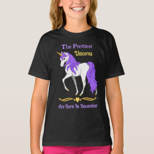 T-shirt Les Plus Belles Unicornes Sont Nées En Décembre
