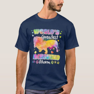 T-shirt Les Plus Grandes Couleurs Dachshund Du Monde Pour 