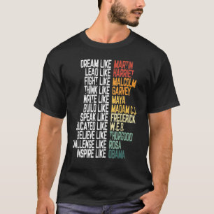 T-shirt Les plus grands leaders afro-américains Histoire n