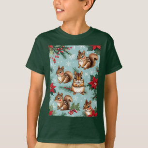 T-shirt Les plus mignons petits écureuils de Noël