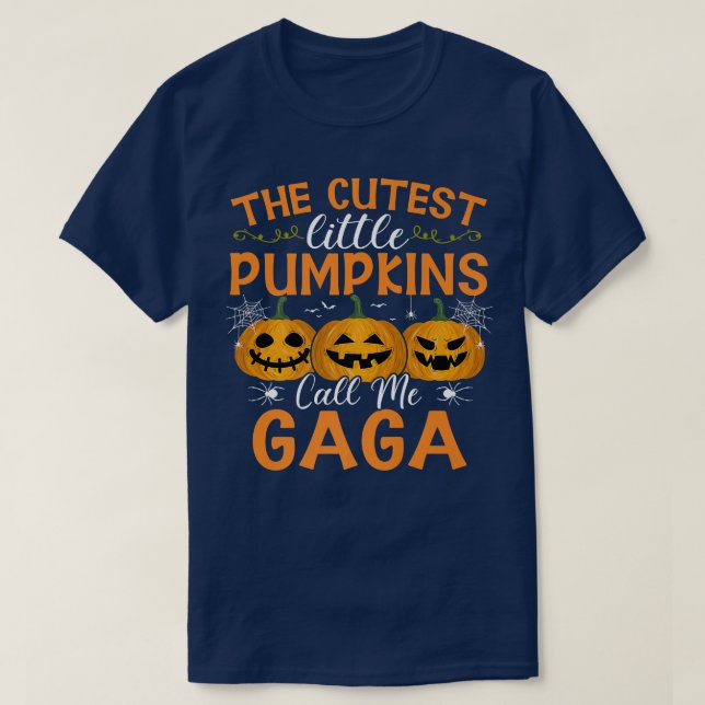 T-shirt Les Plus Petits Citrouilles M'Appelent Gaga Hallow (Design devant)