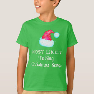 T-shirt Les Plus Probables À Chanter Des Chansons De Noël