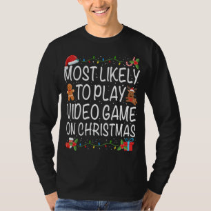 T-shirt Les Plus Probables À Jouer Jeu Vidéo Famille Corre