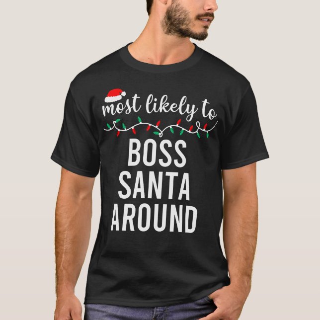 T-shirt Les plus probables à Noël Chemise jumelle famille  (Devant)