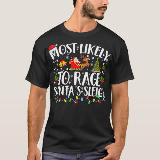 T-shirt Les Plus Probables À Race Santas Famille Matching 