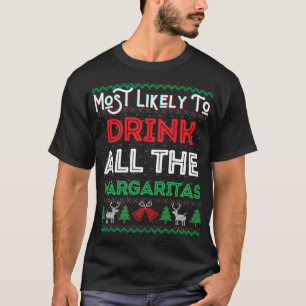 T-shirt Les Plus Susceptibles De Boire Tous Les Margaritas