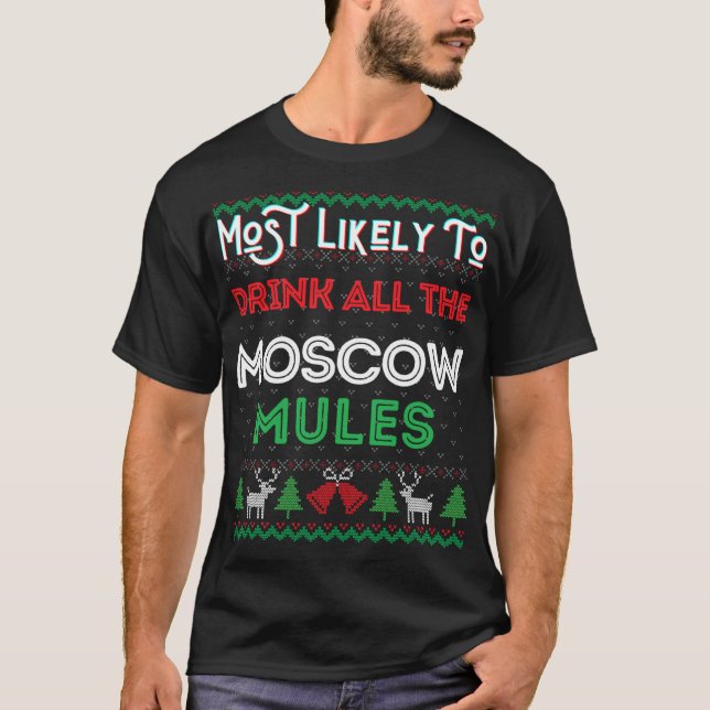 T-shirt Les Plus Susceptibles De Boire Tous Les Mule De Mo (Devant)
