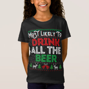 T-Shirt Les Plus Susceptibles De Boire Toute La Bière Drôl