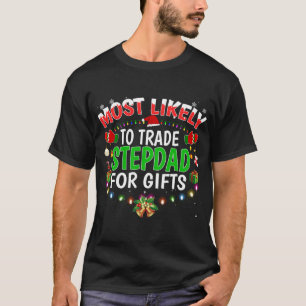 T-shirt Les Plus Susceptibles De Commerce Stepdad Santa Ha