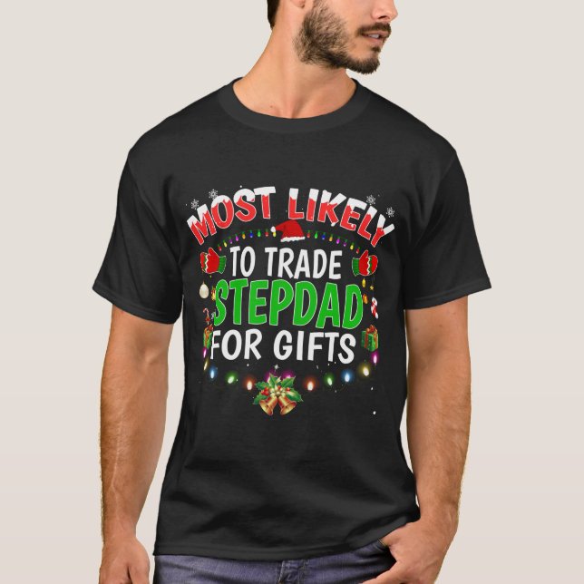 T-shirt Les Plus Susceptibles De Commerce Stepdad Santa Ha (Devant)