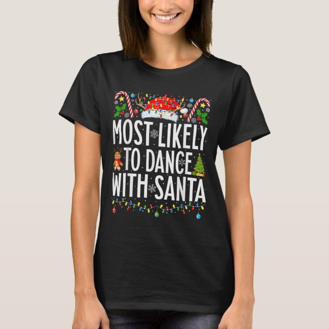 T-shirt Les Plus Susceptibles De Danse Avec Père Noël Funn (Devant)