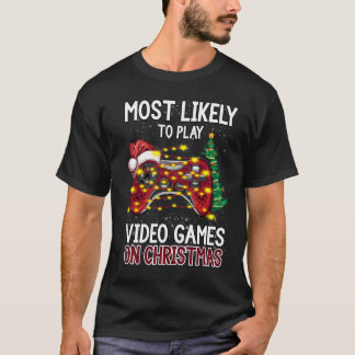 T-shirt Les Plus Susceptibles De Jouer À Des Jeux Vidéo À 