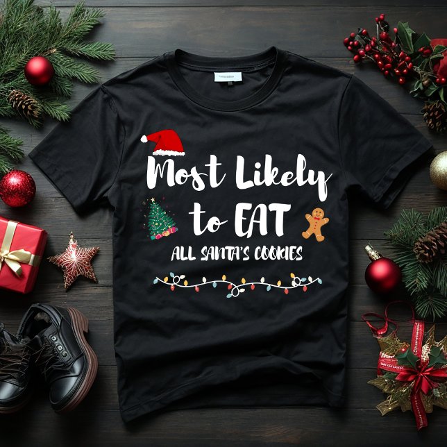 T-shirt Les plus susceptibles de manger tous les PÈRE NOËL (Créateur téléchargé)