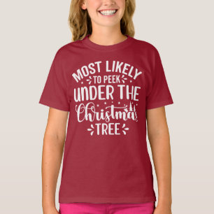 T-shirt Les plus susceptibles de regarder sous l'arbre