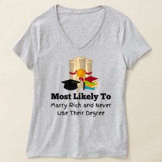 T-shirt Les plus susceptibles de se marier riche Graduatio