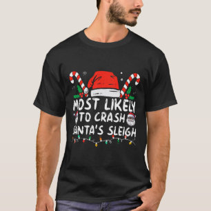 T-shirt Les Plus Susceptibles D'Écraser Père Noël Sleigh C