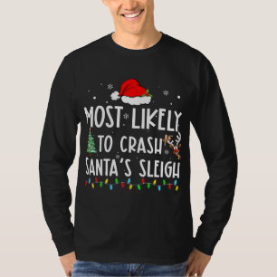 T-shirt Les plus susceptibles d'écraser Père Noël un Humou