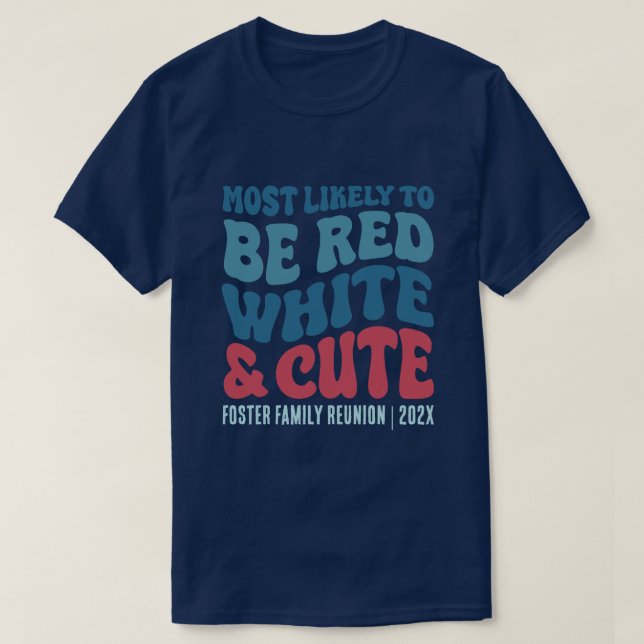 T-shirt Les plus susceptibles d'être rouge blanc et mignon (Design devant)