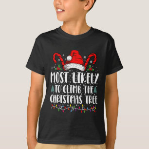 T-shirt Les Plus Susceptibles D'Grimper À L'Arbre De Noël