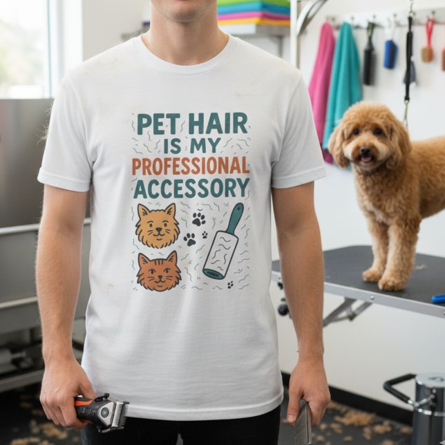T-shirt Les poils d'animaux sont mon accessoire profession (Créateur téléchargé)