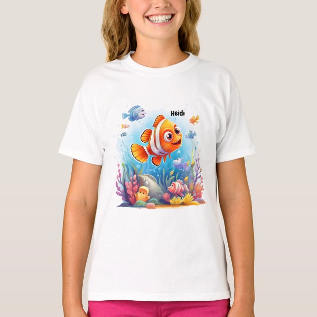 T-SHIRT LES POISSONS COLORÉS (Devant)